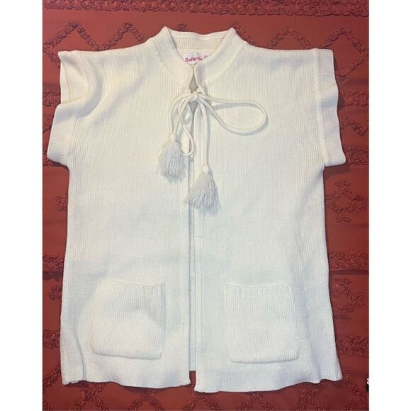 Pompom creamy quirky pockets mock collar size 38 - Picture 3 of 16